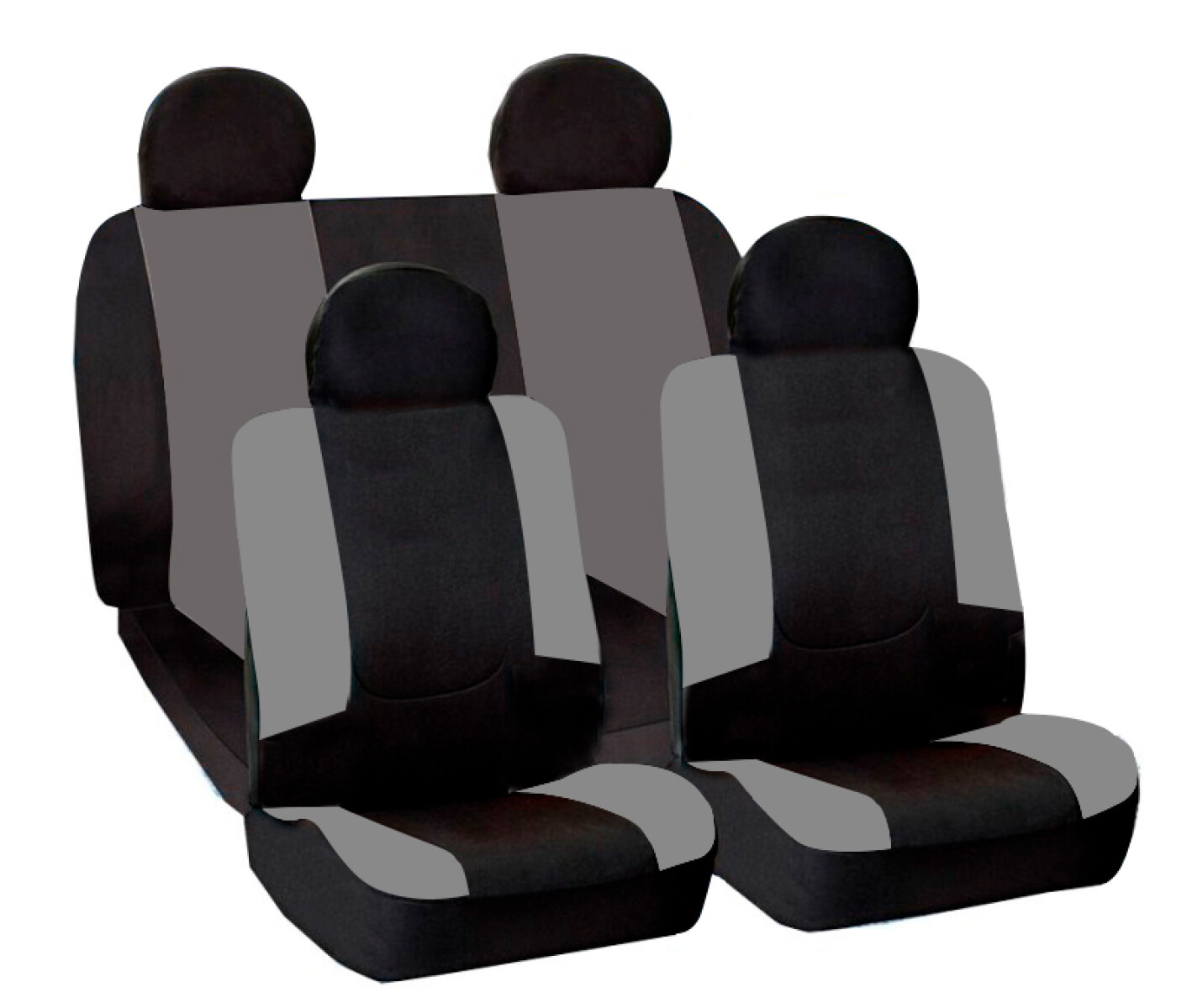 CUBRE ASIENTO - NEGRO GRIS POLYESTER 10 PIEZAS - 