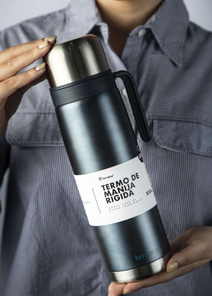 Termo 1Lt. Premium Manija Rigida - Azul Metalizado 