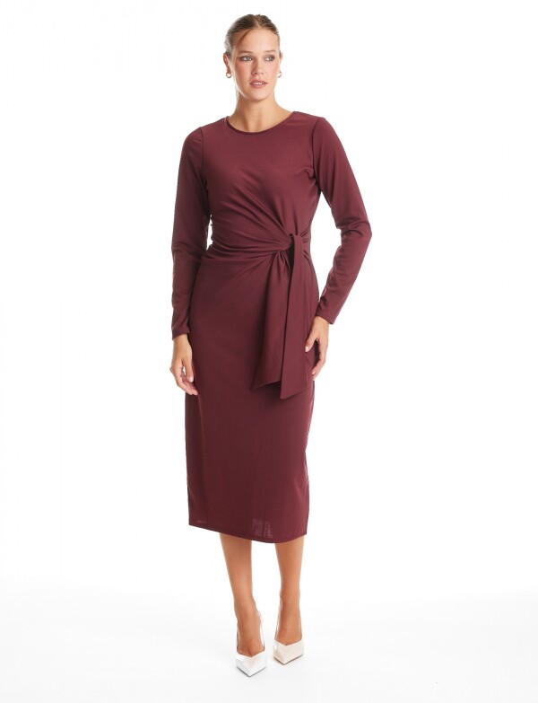 Vestido Midi Lazo BORDEAUX