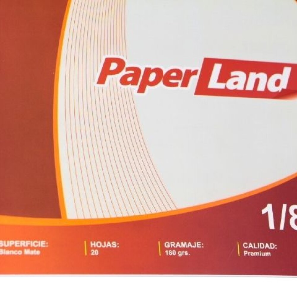 BLOCK PAPERLAND 1/8 W. X20 HOJAS 180G. BLOCK PAPERLAND 1/8 W. X20 HOJAS 180G.