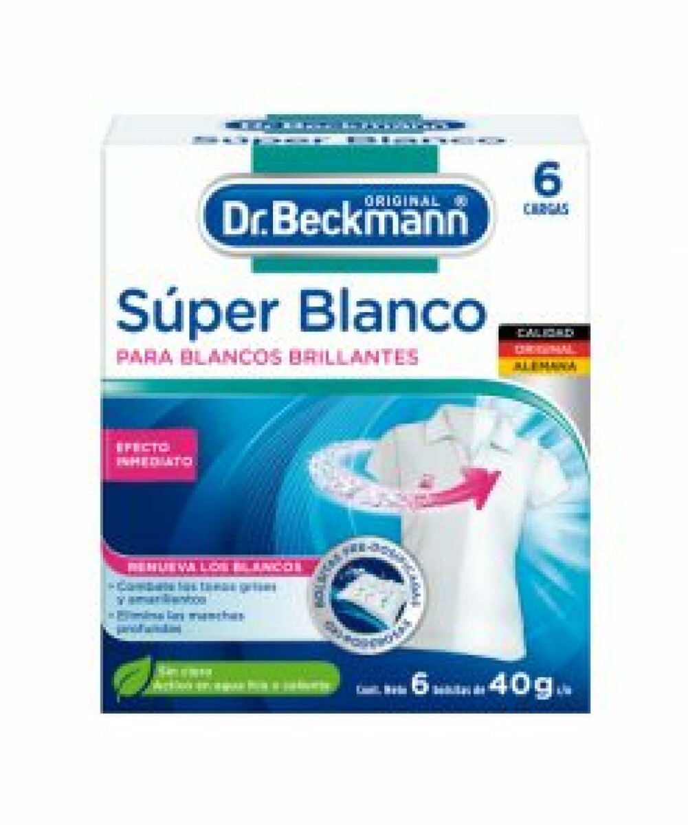 Toallitas Super Blanco 6x40gr Dr. Beckma 