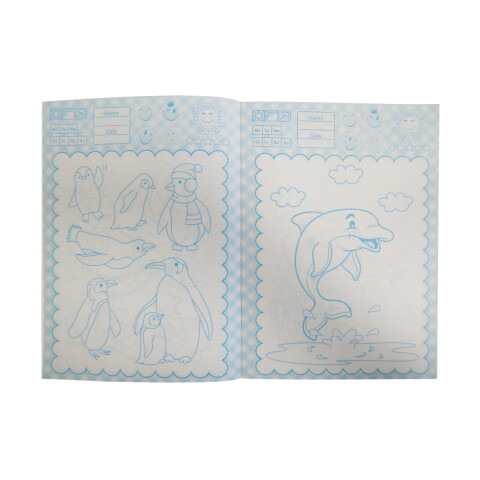Libro para Colorear con Pegotines 26 x 19 cm Oceano