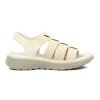 Wonder Sandalia Dama Confort Tres Tiras C/ Pulsera Beige