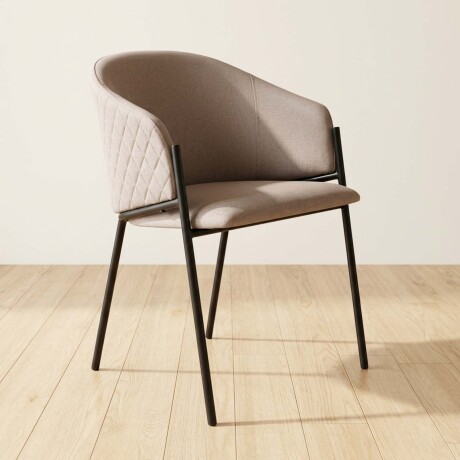 BUTACA DE COMEDOR HIERRO-Y-TELA NATURAL-BEIGE AURORA