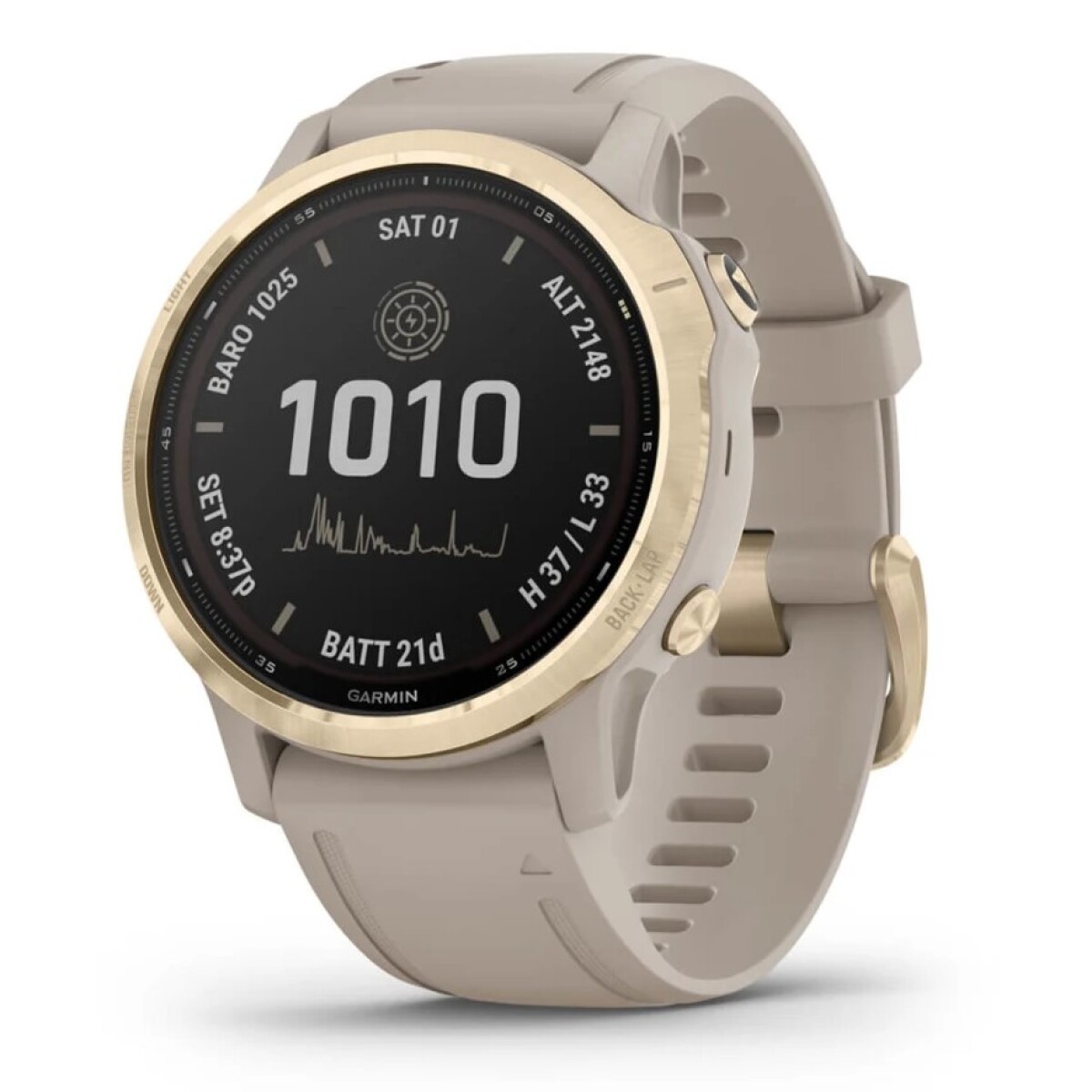 Smartwatch Garmin Fenix 6s Pro Solar 1.2" 42mm GPS Wi-Fi - Gold 