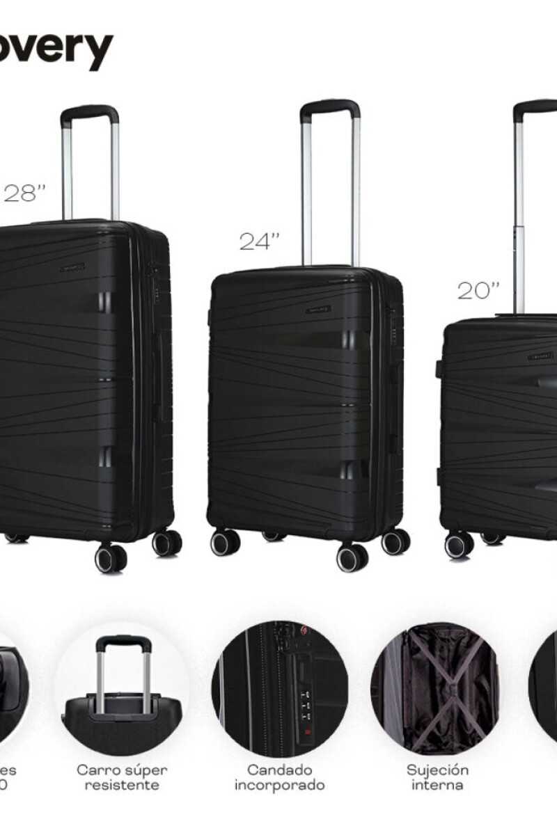 Valija rígida Discovery Mediana 24" Negro
