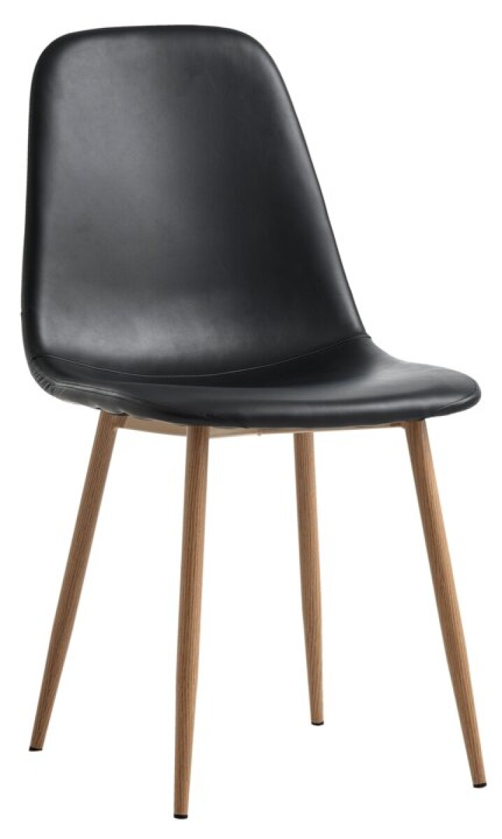 Silla de comedor JONSTRUP polipiel negro 