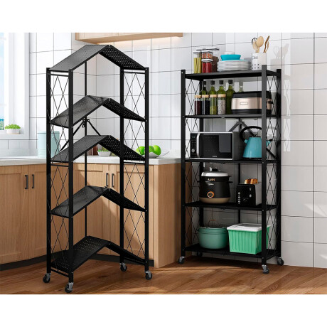 Repisa Organizador Metálica Plegable 5 Estantes Negra 821-3 001