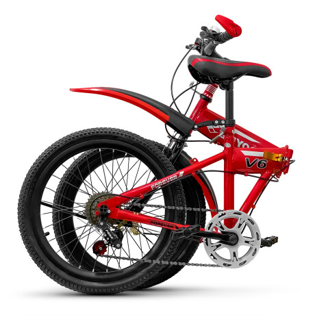 Bicicleta Montaña Plegable Rodado 20 Para Niños Rojo