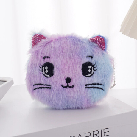 Monedero Infantil De Gatito Violeta