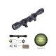 Mira telescópica rifle chumbera 4x32 retícula R14 + anillas NEGRO