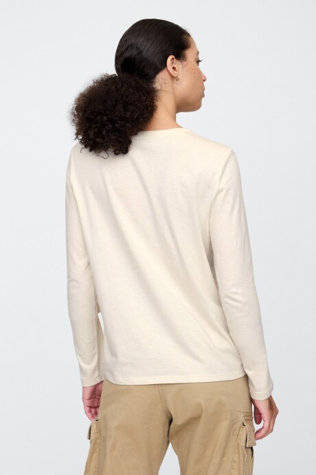 Remera Logo Gap Manga Larga Mujer Chino