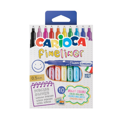 Marcadores Carioca Fineliner 0.5 mm x10 Marcadores Carioca Fineliner 0.5 mm x10