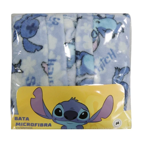 Bata de Cama Infantil Microfibra Talle P al G Stitch