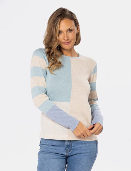 BUZO TEJIDO RAYADO Beige