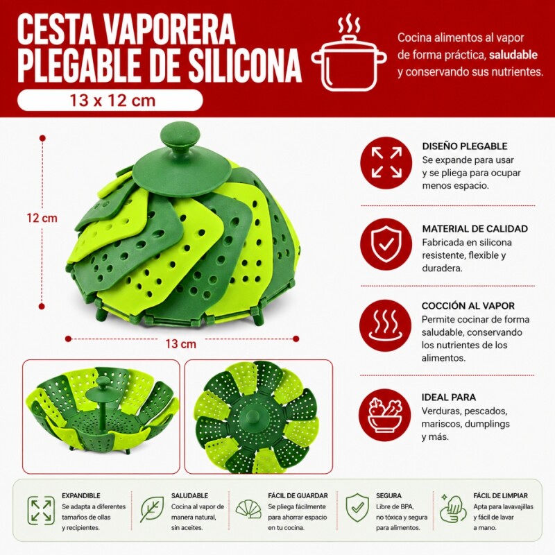 Cesta vaporera 13 x 12cm VERDE