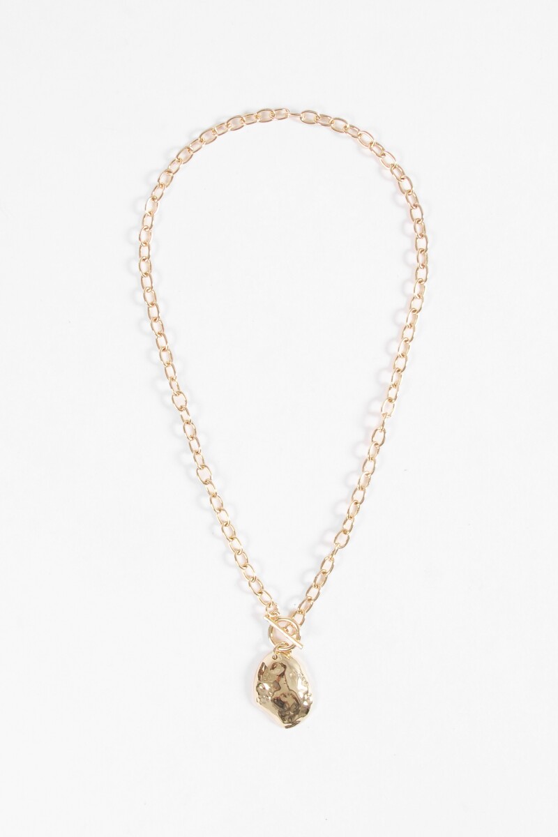 Collar cadena dije medalla dorado