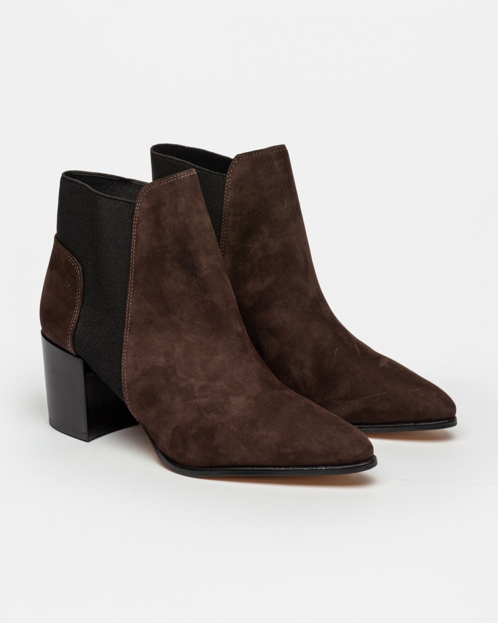 Bota Caña Baja June En Cuero Nobuk Marron
