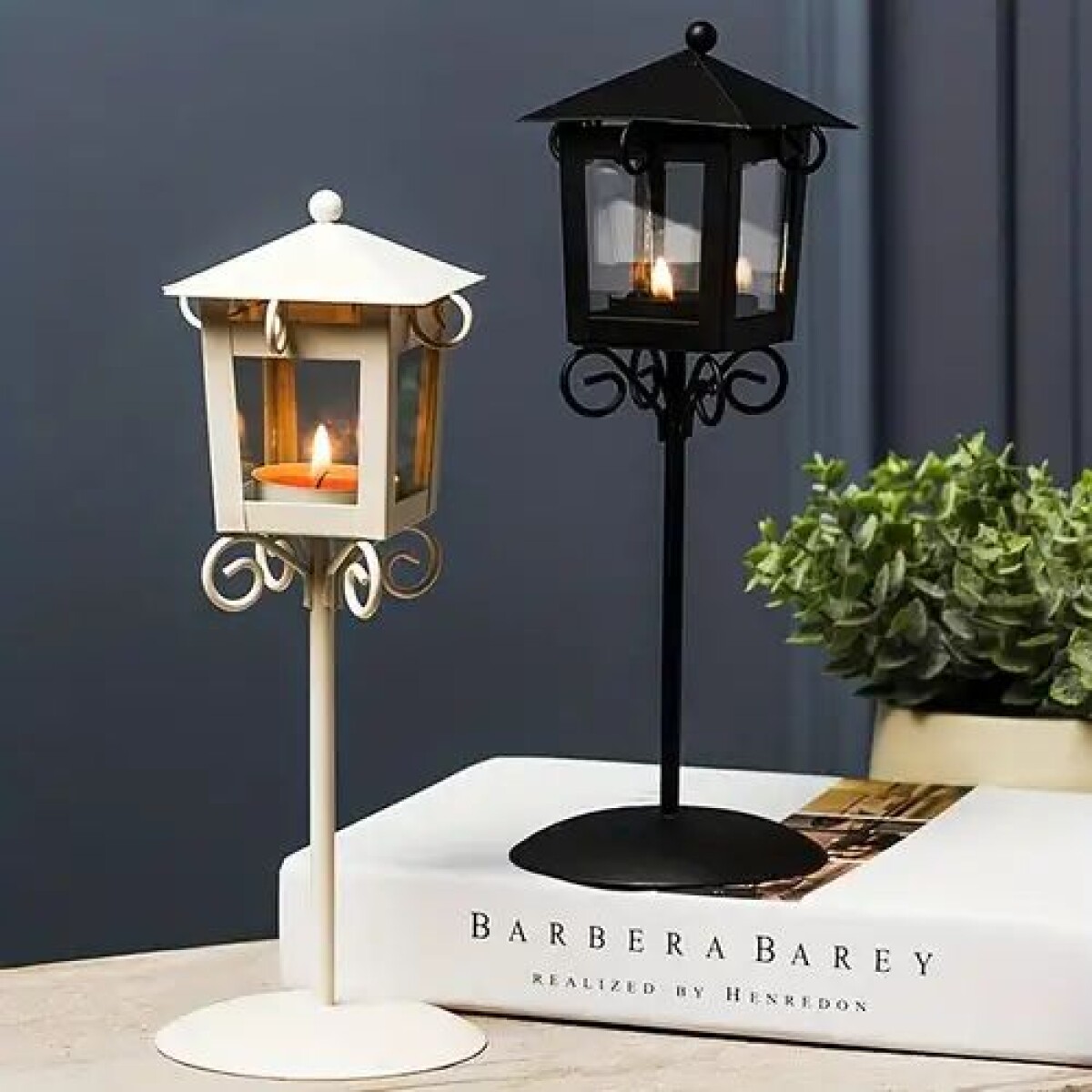 Farol Candelabro de Pie - Negro 