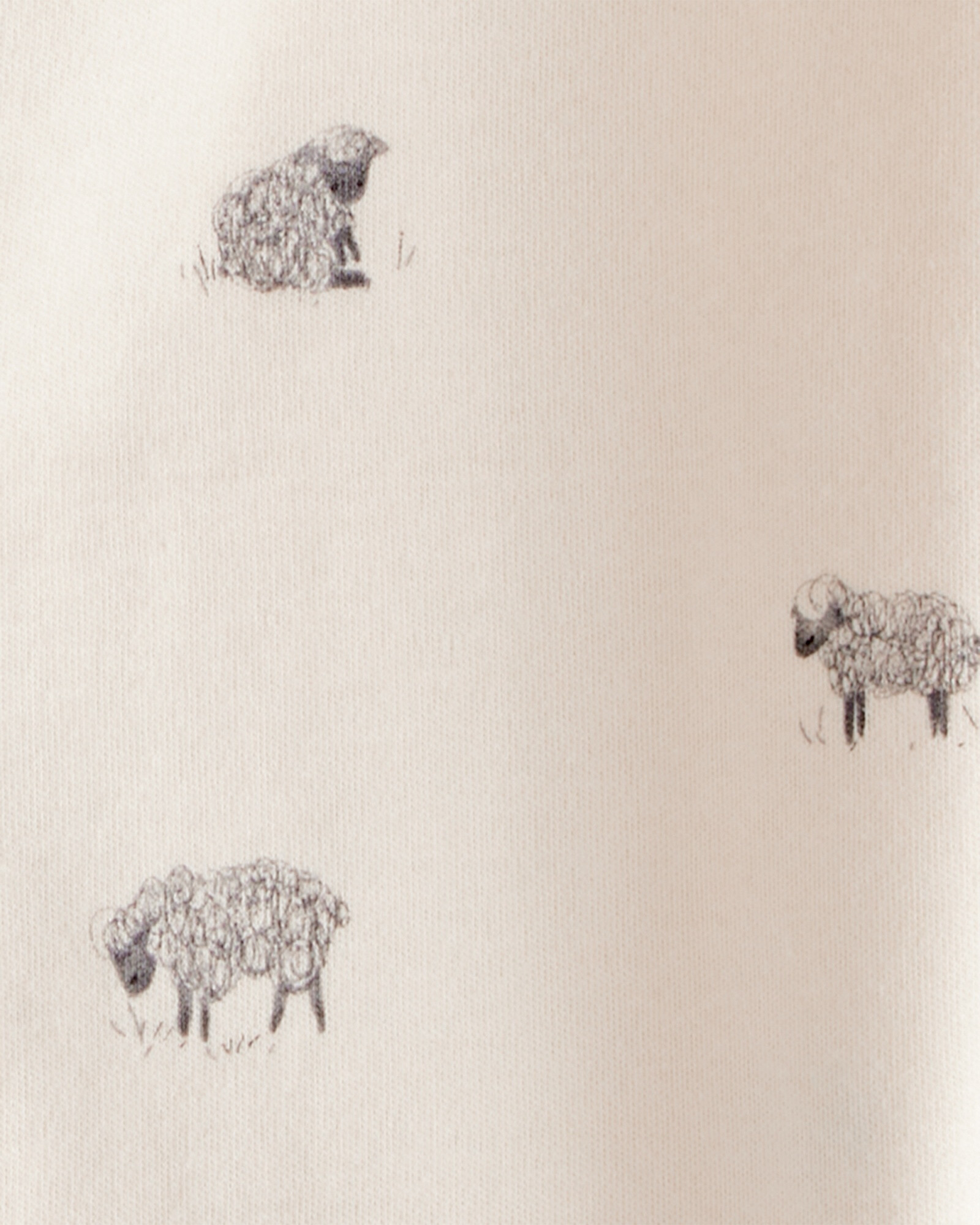 Pijama una pieza de algodón, con pie, diseño ovejas Sin color