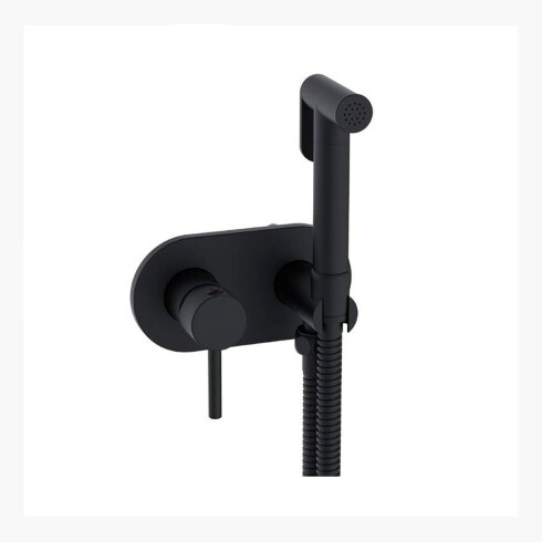 Ducha Higienica Negra, Incluye Mezcladora Flexible Y Pico 000