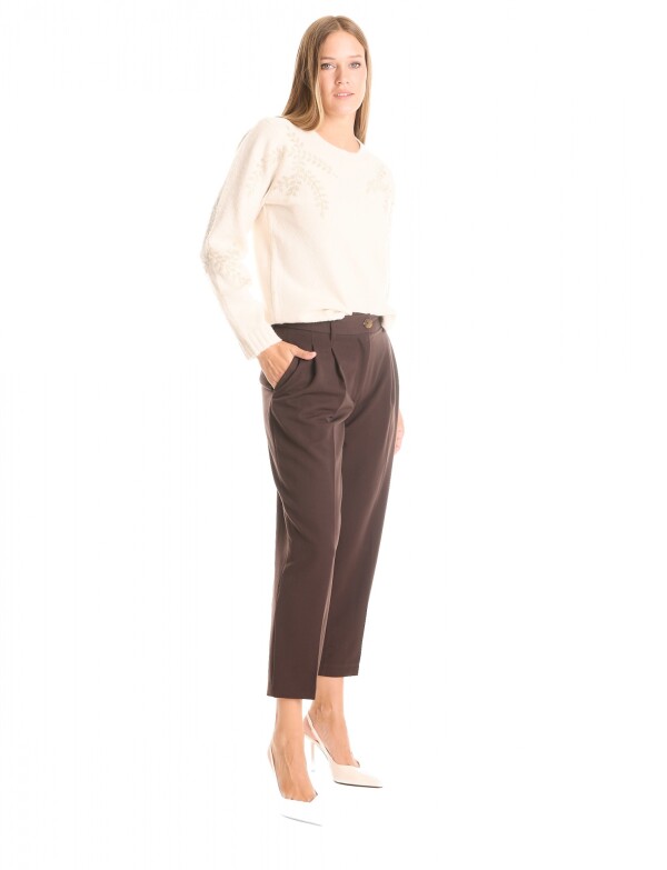 Pantalon Pinzas MARRON