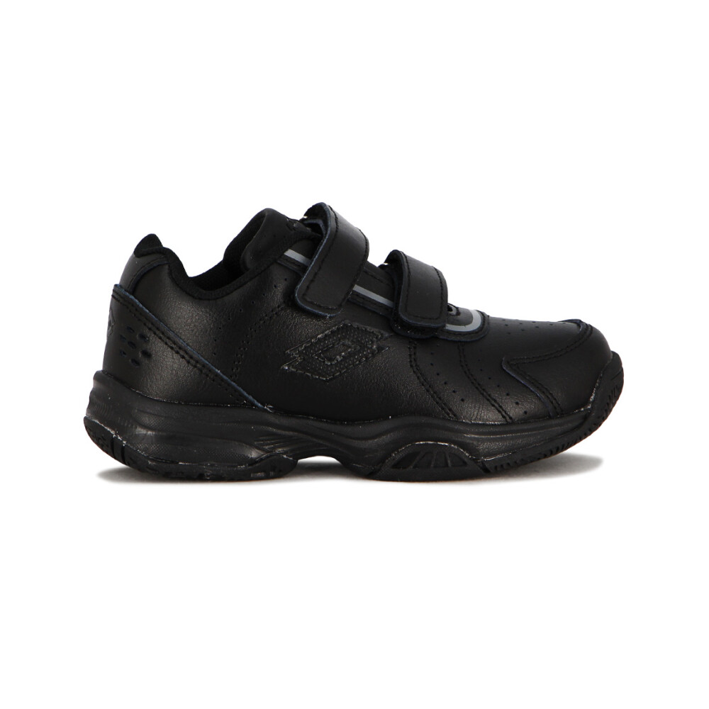 Lotto champion niño/a tennis cuero c/velcro negro negro Negro-Negro