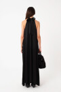 VESTIDO LARGO CUELLO HALTER Negro