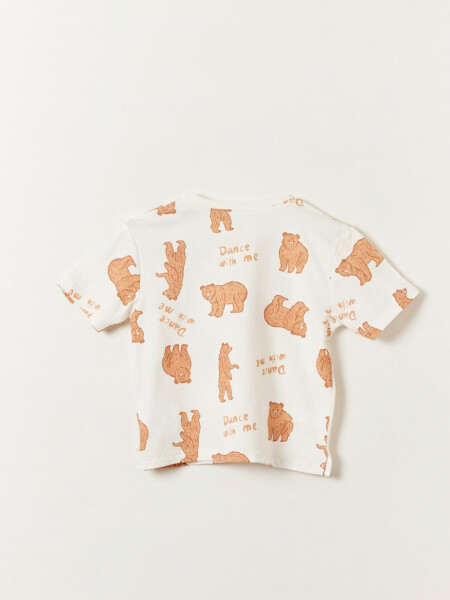 Remera oversize estampa Osos Crudo