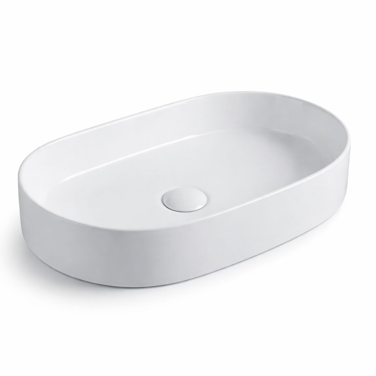 Bacha De Apoyo Ovalada 50x37 Cm Blanca Dmc 