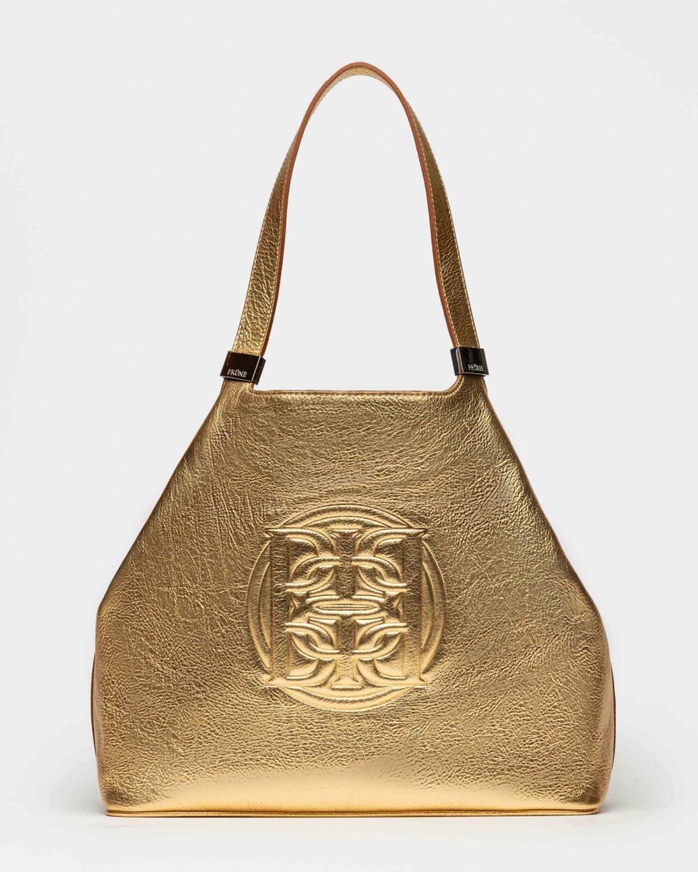 Bolso Eterial en cuero arrugado Metalizado