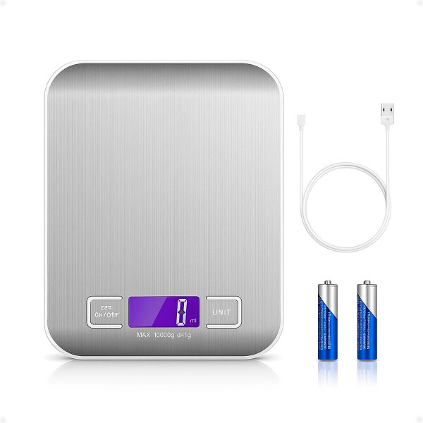 Balanza Cocina Digital Alta Precisión Hasta 10kg Gris Balanza Cocina Digital Alta Precisión Hasta 10kg Gris