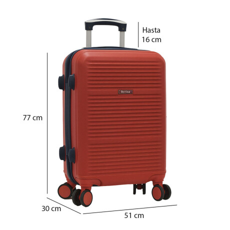 Set Viaje de Valija Rígida Grande + 4 Organizadores Equipaje Rojo