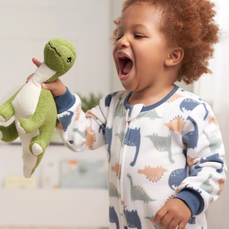 Enterito pijama polar con pie talles Todlder Blue Dino