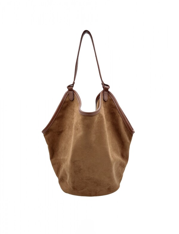 Cartera Hobo Suede BEIGE OSCURO