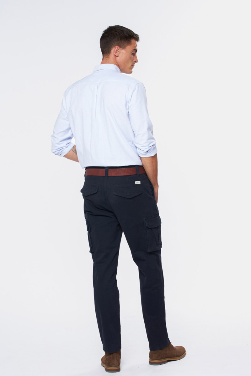 PANTALÓN CARGO - Azul 