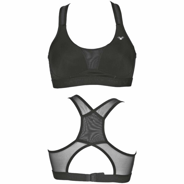 Corpiño Top Deportivo Para Mujer Arena Sports Bra Hera (D-Cup) Negro