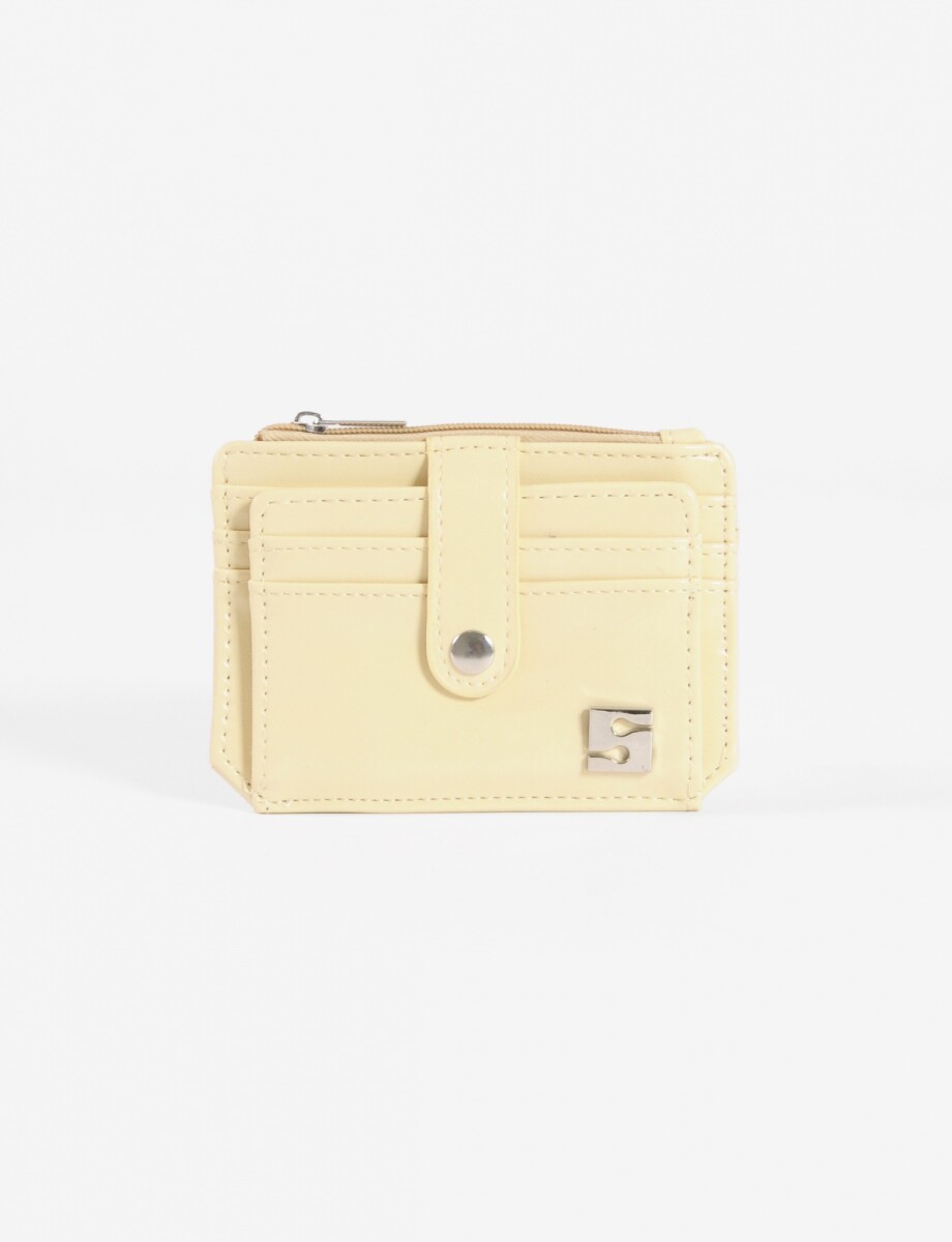 Tarjetero flap monedero - amarillo 