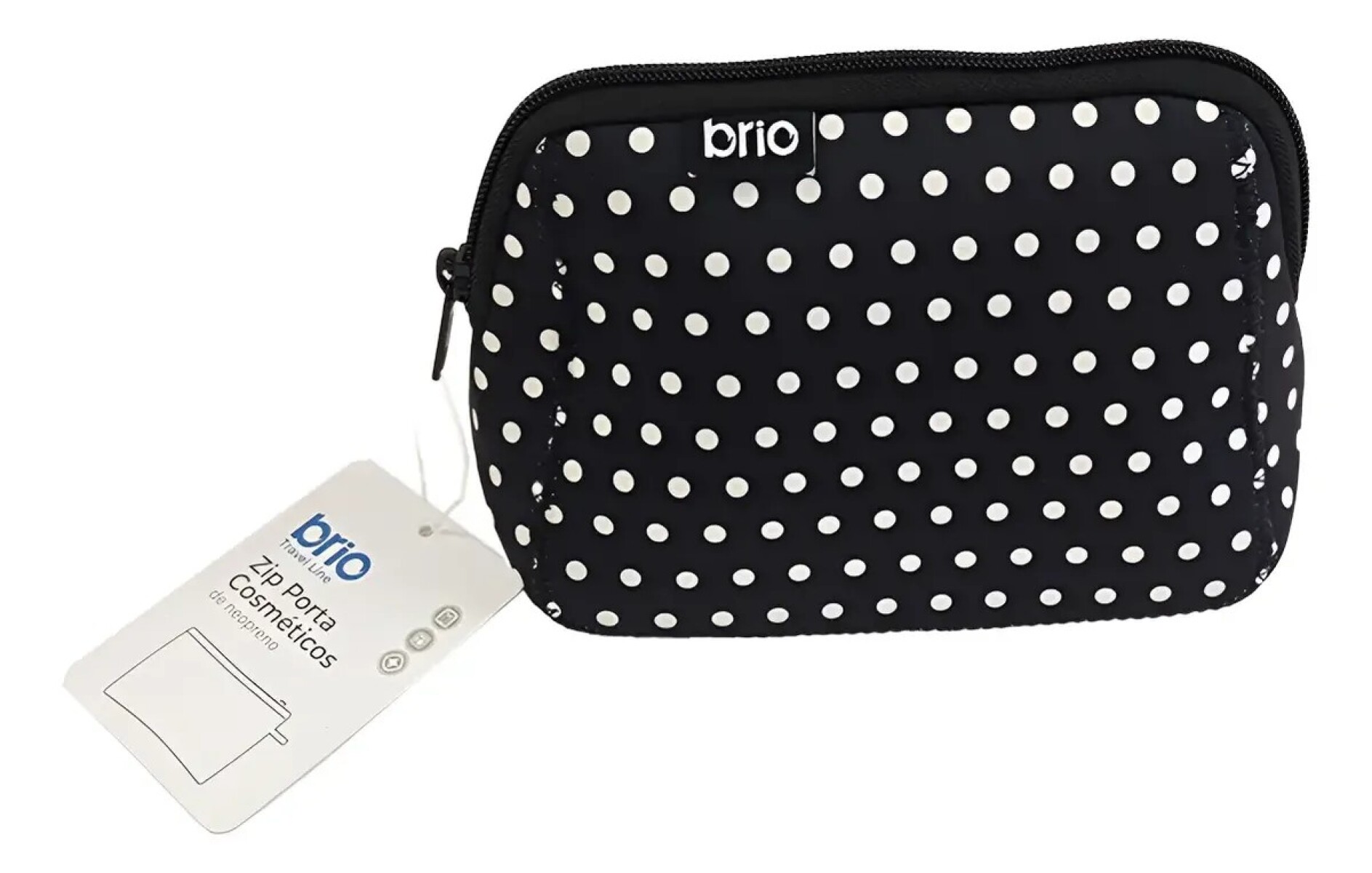 Neccesaire Organizador Porta Cosméticos Neopreno - Negro puntos blancos 