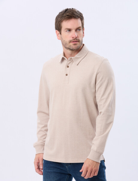 REMERA POLO DE ALGODON Beige