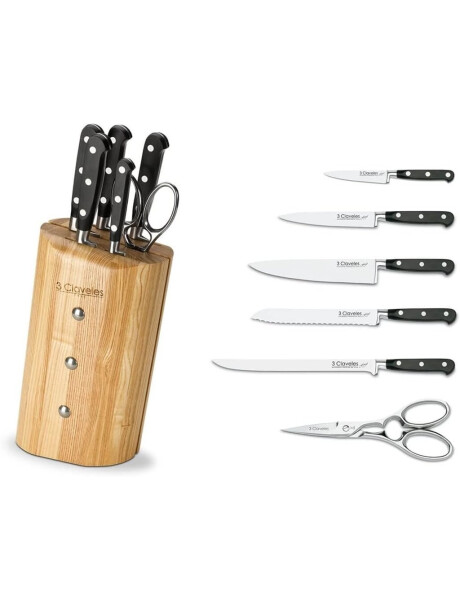 SET X6 TACO + 5 CUCHILLOS + 1 TIJERA ASH FORGE 3 CLAVELES SET X6 TACO + 5 CUCHILLOS + 1 TIJERA ASH FORGE 3 CLAVELES