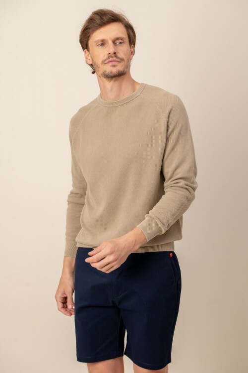 Sweater round neck Beige