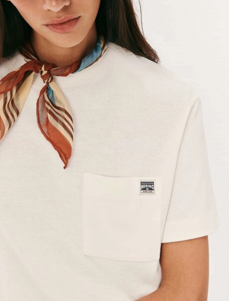 CAMISETA MANGA CORTA CON BOLSILLO BLANCO