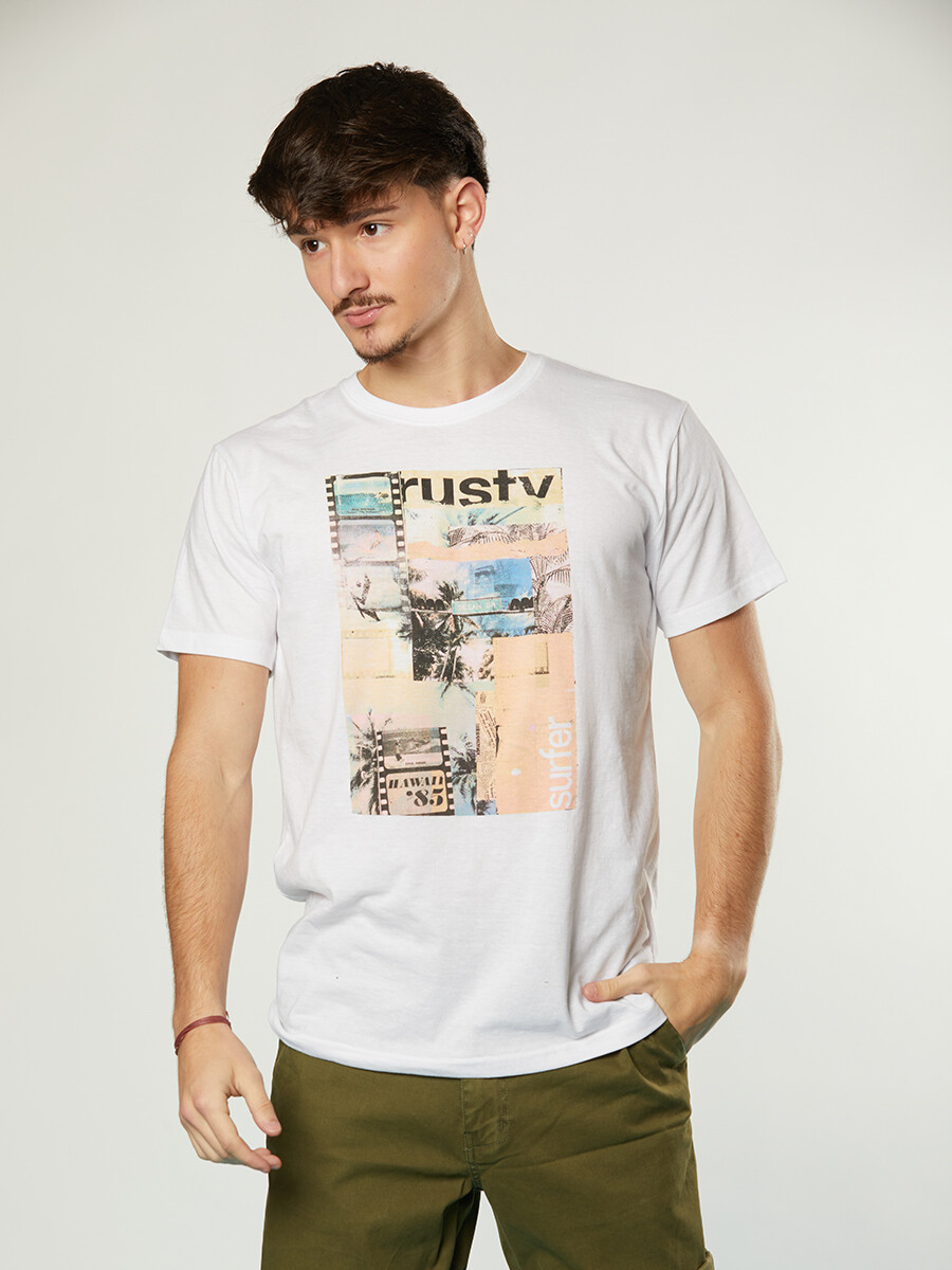 T-SHIRT PAPER RUSTY - Blanco 