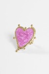 Anillo acero cora dorado