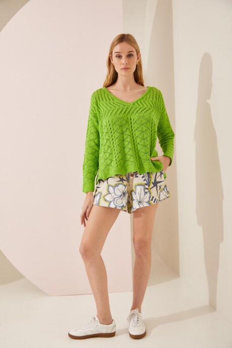 SWEATER OHANA VERDE MANZANA