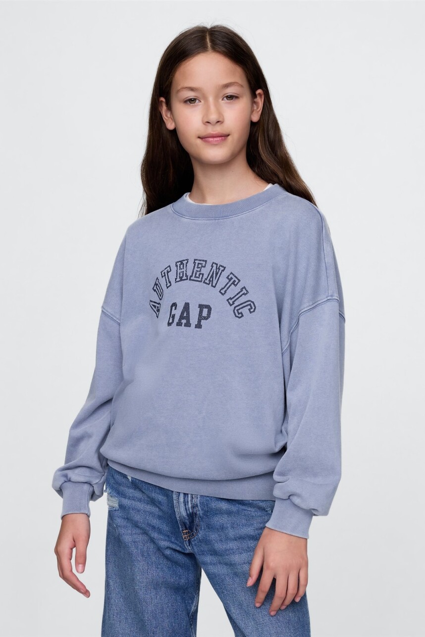 Buzo Deportivo Logo Gap Niña Bainbridge Blue