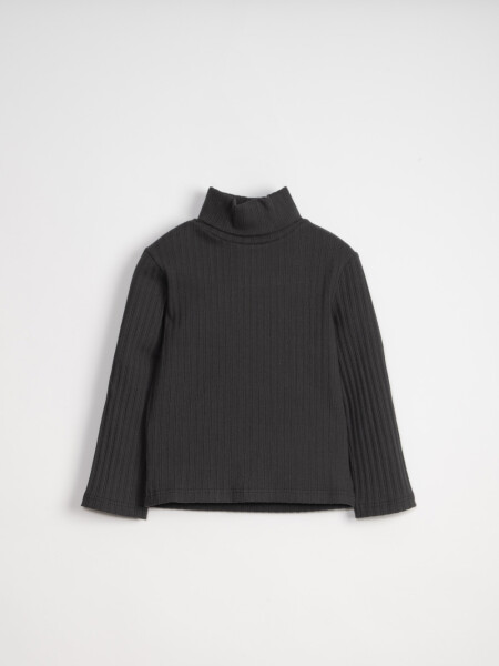 Polera rib Gris