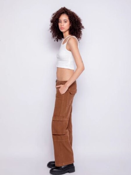 PANTALON PIECE OF CAKE CARGO PESPUNTE MARRON