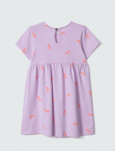 VESTIDO INFANTIL ESTAMPADO LILA